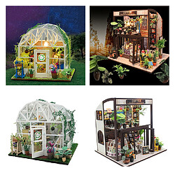 2 Pièces Bricolage Maison De Poupée Kits Avec Accessoires Miniature Maison Décorations