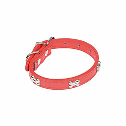 Paris Prix Collier Fantaisie pour Chien Os 30cm Rouge 