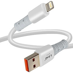 LinQ Câble USB vers Lightning Recharge Rapide 3A pour iPhone et iPad 1.2m Blanc