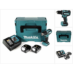 Makita DDF 485 RFJ Perceuse-visseuse sans fil 18V 50Nm + Coffret Makpac + 2x Batteries 3,0 Ah + 1x Chargeur