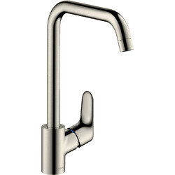 Hansgrohe - Mitigeur de cuisine 260, 1 jet finition aspect acier inox Focus M41 - 31820800