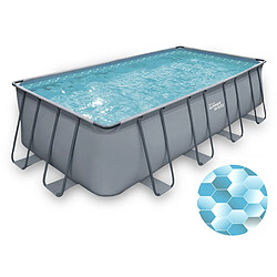 Avis Habitat Et Jardin Piscine tubulaire grise - LUDO 2 - 4,01 x 2,01 x 1,22 m - filtration à sable 2.5 m³/h