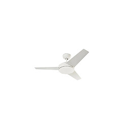 faro Plafonnier ventilateur Windy Verre,acier , blanc,Bois transparent 30 Cm