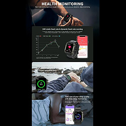 Yonis Montre Connectée 5ATM IP69K Cardio Sommeil Bluetooth 5.0 pas cher