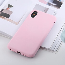 Wewoo Coque TPU antichoc en silicone liquide de couleur solide pour iPhone XR (rose)