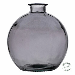 BigBuy Home Vase Gris verre recyclé 16 x 16 x 18 cm