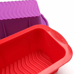 Acheter Silicone rectangulaire toast boîte longue miche gâteau moule cuisson moule rouge