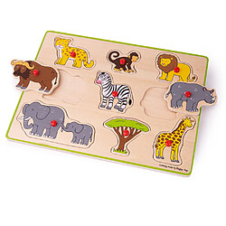 Bigjigs Toys Puzzle à soulever en bois - Safari