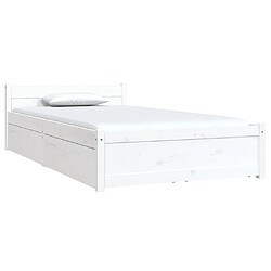 Avis Maison Chic Cadre/structure de lit avec tiroirs pour adulte - Lit Moderne Chambre Blanc 90x190 cm Simple -MN34807