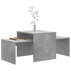 Avis Maison Chic Ensemble de tables basses,Table Console pour salon Gris béton 100x48x40 cm Aggloméré -MN16965