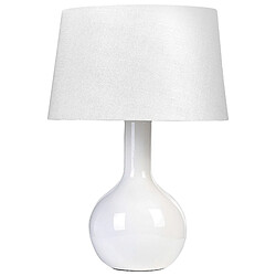 Beliani Lampe à poser en céramique blanche SOCO