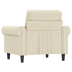 Maison Chic Fauteuil Relax pour salon | Fauteuil Crème 60 cm Similicuir -GKD22231 pas cher