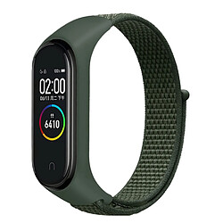 Bracelet en nylon réglable pour votre Xiaomi Mi Band 3/4/5/6/7 - vert armé