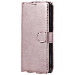 Wewoo Housse Coque Pour Huawei Honor 8C Étui de protection à rabat horizontal de couleur unie avec support et fentes cartes et portefeuille et cadre photo et lanière or rose