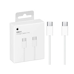 Apple Câble de Charge Rapide et Synchronisation USB-C vers USB-C 3A 1M d'Origine Apple Blanc