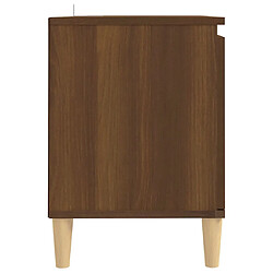 Acheter vidaXL Meuble TV avec pieds en bois massif Chêne marron 103,5x35x50 cm