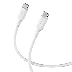 PHONECARE Câble de Charge Rapide Type C - Type C 60W 3.0A 1m Lekus pour Apple iMac (Retina 5K, 27 polegadas, 2019 - 2020) - Blanc