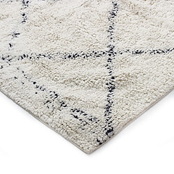 Avis Thedecofactory BERBERE LOSANGE - Tapis berbère en coton motifs losanges écru naturel 120x170