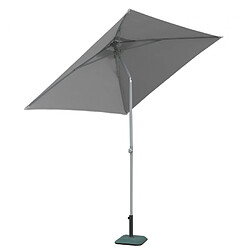 Elios Parasols Parasol de jardin 2x2 aluminium carré pôle central bar hôtel Plutone, Styles: sans volant