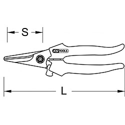 Acheter KS TOOLS 118.0071 Ciseau droit modèle court, L.190 mm