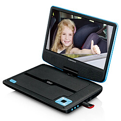 Lenco Lecteur DVD portable de 9" avec casque/USB et dispositif de suspension DVP-910BU Noir-Bleu