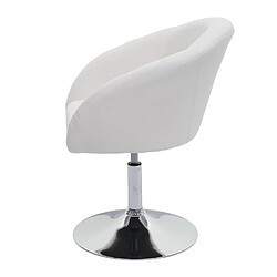 Avis Mendler Chaise de salle à manger HWC-F19, chaise de cuisine chaise pivotante fauteuil lounge ~ tissu crème-blanc