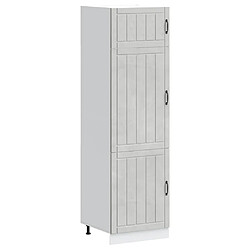 vidaXL Armoire de cuisine Lucca gris béton bois d'ingénierie