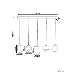 Avis Beliani Lampe suspension SULLANE LED Verre Multicolore