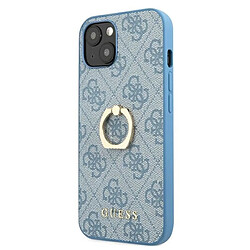 Guess Maroquinerie Guess 4G Ring Case - Coque pour iPhone 13 mini (Bleu)