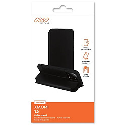 My Way Myway Étui Folio pour Xiaomi 13 Fonction Stand Noir