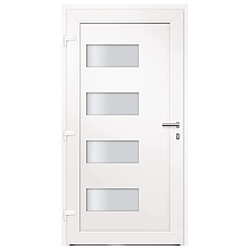 Avis vidaXL Porte d'entrée Aluminium et PVC Blanc 110x210 cm