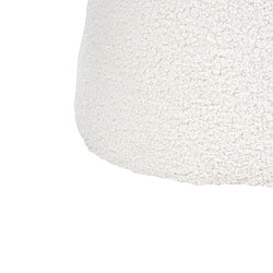 Beliani Pouf TIOGA Blanc Bouclé 45 cm 45 cm pas cher