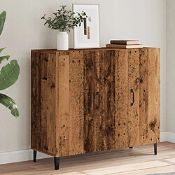 vidaXL Buffet vieux bois 90x34x80 cm bois d'ingénierie