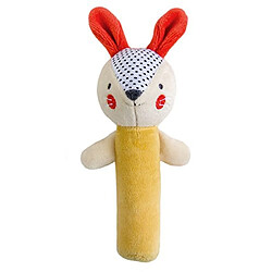 Petit Collage Eco-Friendly Organic Cotton Baby Soft Squeaker Rattle Bunny