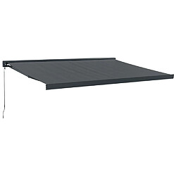 vidaXL Auvent rétractable anthracite 4,5x3 m tissu et aluminium