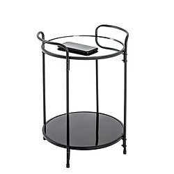 Avis Pegane Table d'appoint coloris noir en métal - H 50 x Ø 37 cm