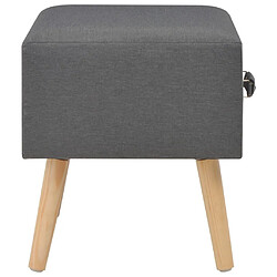 Maison Chic Table de chevet Table de Nuit Meuble de Rangement Gris foncé 40x35x40 cm Tissu pas cher