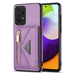 Coque en TPU + PU N.BEKUS avec béquille et sangle violet pour votre Samsung Galaxy A52 4G/5G/A52s 5G