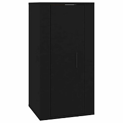 Maison Chic Meuble TV scandinave mural Banc TV suspendu pour salon - Noir 40x34,5x80 cm -MN71014