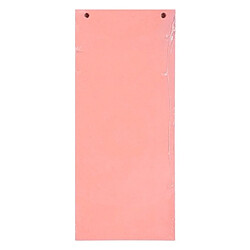 Exacompta Paquet 100 fiches intercalaires horizontales unies perforées Forever - 105x240mm - Rose - Lot de 7