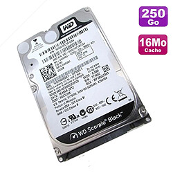 Western Digital Disque Dur 250Go SATA 2.5" WD WD2500BEKT-75PVMT1 0W94DJ Black Scorpio 7200RMP - Occasion