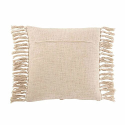 Paris Prix Coussin Déco Franges Losange 50x50cm Crème