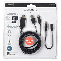 Paris Prix Câble HDTV USB Android 2M Noir