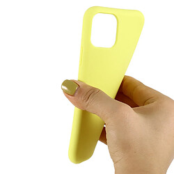 Acheter Wewoo Coque Souple Pour iphone 11 solide en silicone liquide de couleur jaune