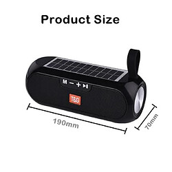 Universal Haut-parleur Bluetooth haut-parleur solaire sans fil subwoofer portable support surround stéréo | noir(Le noir) pas cher