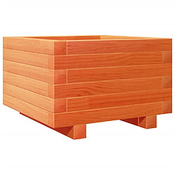 vidaXL Jardinière cire marron 40x40x26,5 cm bois de pin massif