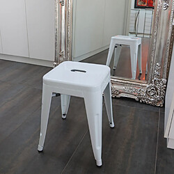 Tabouret VANTAGGIO métallique blanc hjh OFFICE pas cher