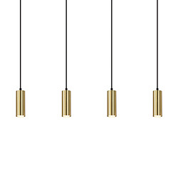 NETTLIFE Suspension Gu10 Or Noir Diam.170cm Métal 4 Ampoules - Lampe de Table à Industrielle Moderne pour Salon Café Salle à Manger Chambre