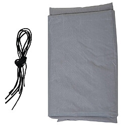 Decoshop26 House de protection bâche pour mobilier de jardin extéireur polyester enduit gris Ø300 cm 04_0002604