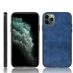 Wewoo Coque Rigide Motif de peau de vache antichoc pour iPhone 11 Pro Skin PC + Housse + TPU Bleu